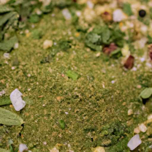 A close-up of a herb rub mixture with chopped rosemary, thyme, garlic, salt, and pepper